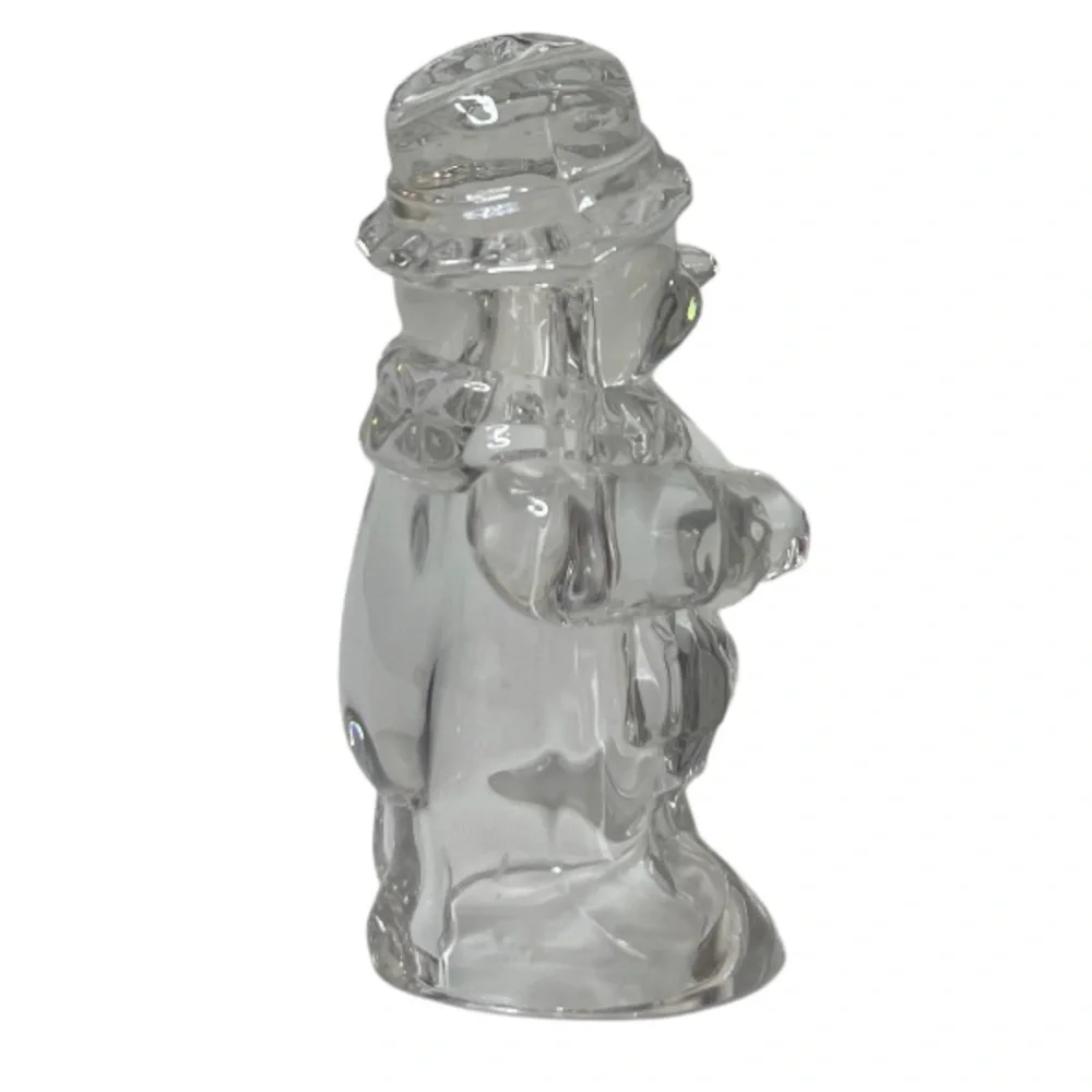 Mikasa Frostys Choir Crystal Snowman Playing Violin Glass Winter Christmas Decor